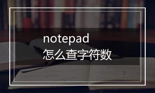 notepad怎么查字符数