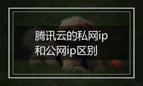 腾讯云的私网ip和公网ip区别