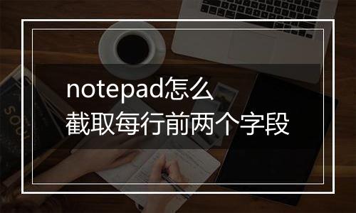 notepad怎么截取每行前两个字段