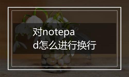 对notepad怎么进行换行