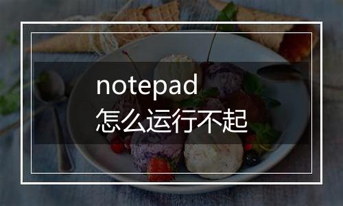 notepad怎么运行不起