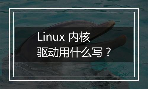 Linux 内核驱动用什么写？