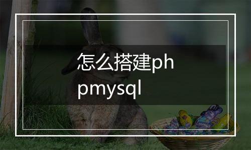 怎么搭建phpmysql