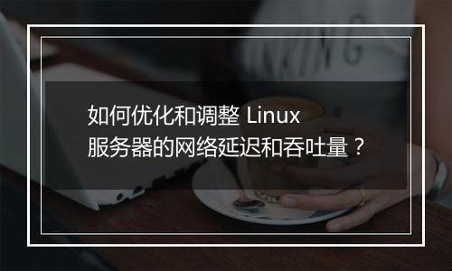 如何优化和调整 Linux 服务器的网络延迟和吞吐量?