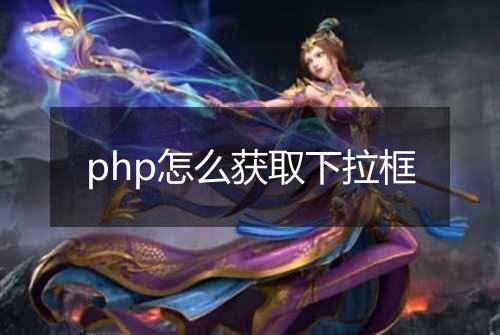 php怎么获取下拉框