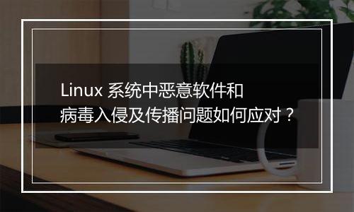 Linux 系统中恶意软件和病毒入侵及传播问题如何应对?