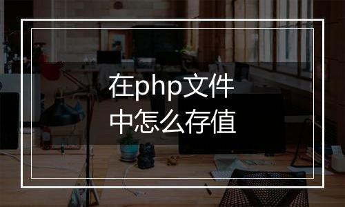 在php文件中怎么存值