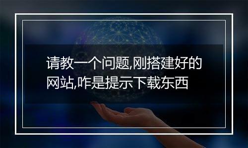请教一个问题,刚搭建好的网站,咋是提示下载东西