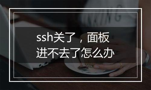 ssh关了,面板进不去了怎么办