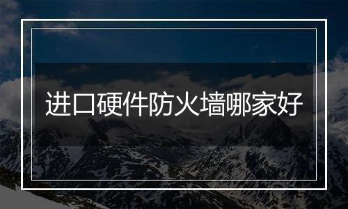 进口硬件防火墙哪家好