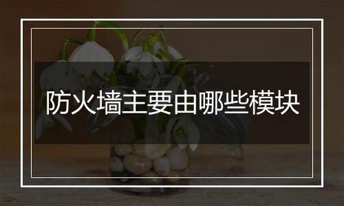 防火墙主要由哪些模块