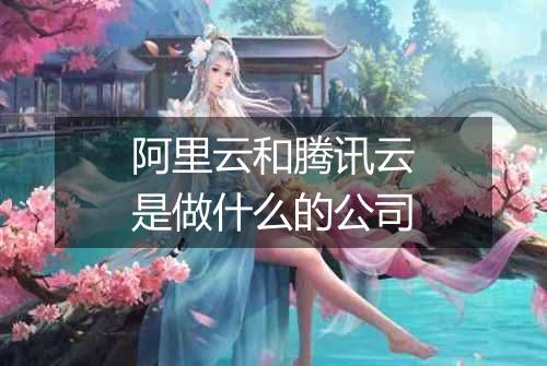 阿里云和腾讯云是做什么的公司