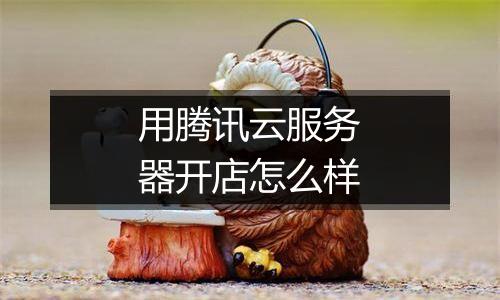 用腾讯云服务器开店怎么样