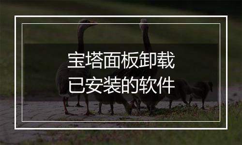 宝塔面板卸载已安装的软件