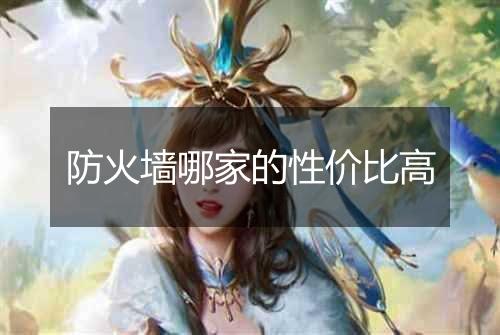 防火墙哪家的性价比高