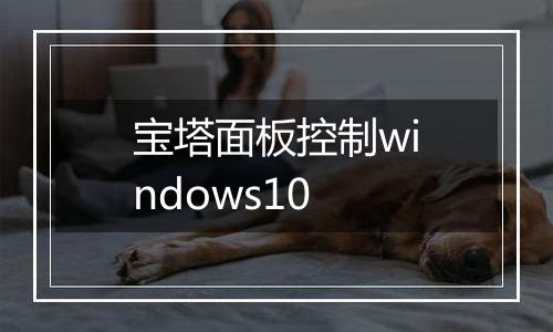 宝塔面板控制windows10