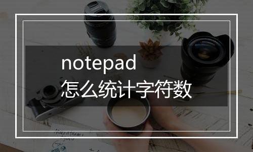 notepad怎么统计字符数