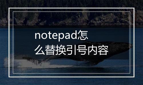 notepad怎么替换引号内容