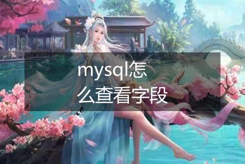 mysql怎么查看字段