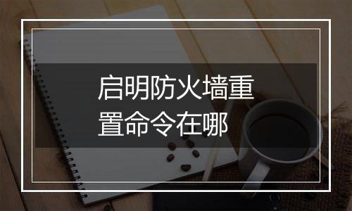 启明防火墙重置命令在哪