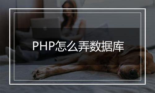 PHP怎么弄数据库