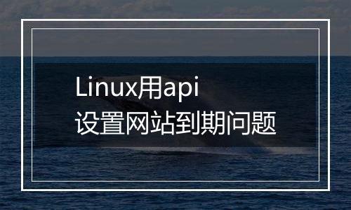 Linux用api设置网站到期问题