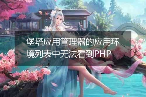 堡塔应用管理器的应用环境列表中无法看到PHP