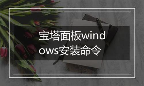 宝塔面板windows安装命令