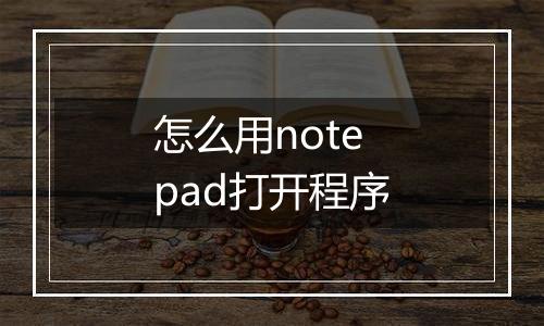 怎么用notepad打开程序