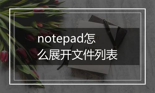 notepad怎么展开文件列表