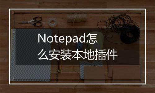 Notepad怎么安装本地插件
