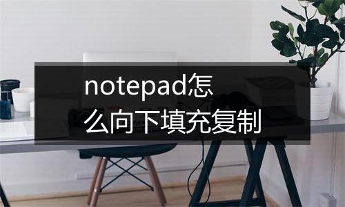 notepad怎么向下填充复制