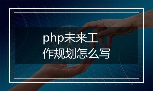 php未来工作规划怎么写