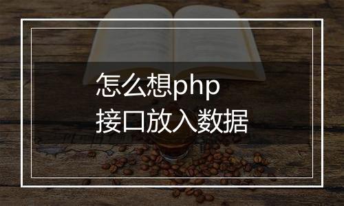 怎么想php接口放入数据
