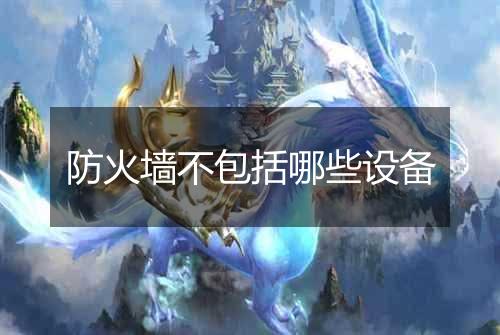 防火墙不包括哪些设备