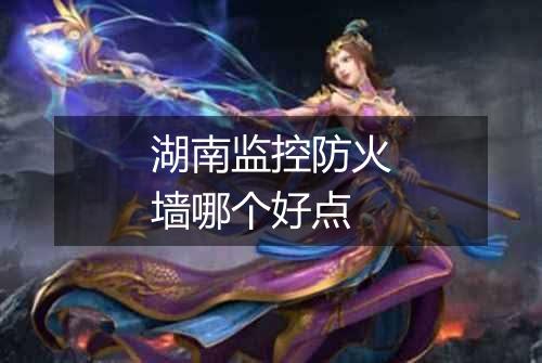 湖南监控防火墙哪个好点