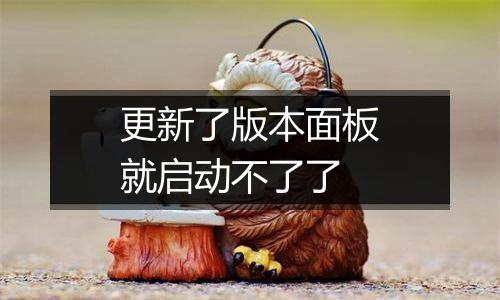 更新了版本面板就启动不了了