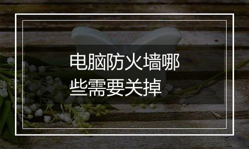 电脑防火墙哪些需要关掉