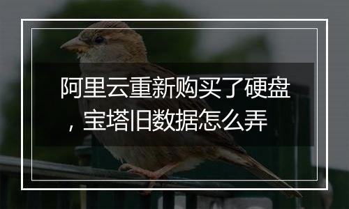 阿里云重新购买了硬盘，宝塔旧数据怎么弄