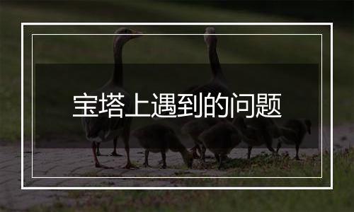 宝塔上遇到的问题