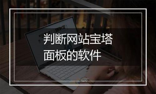 判断网站宝塔面板的软件