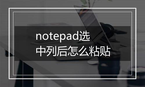 notepad选中列后怎么粘贴