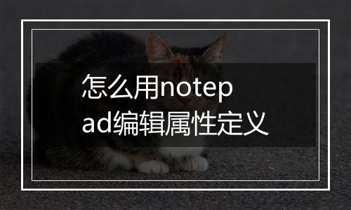 怎么用notepad编辑属性定义