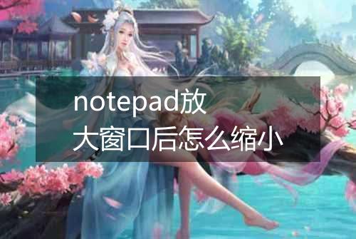 notepad放大窗口后怎么缩小