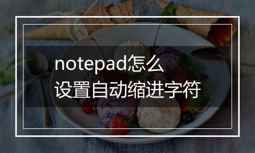 notepad怎么设置自动缩进字符