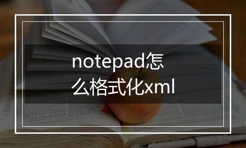 notepad怎么格式化xml