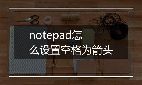 notepad怎么设置空格为箭头