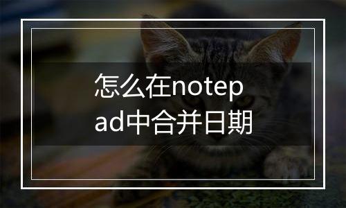怎么在notepad中合并日期