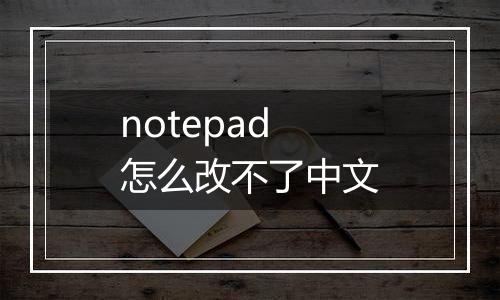 notepad怎么改不了中文