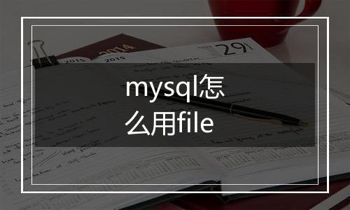 mysql怎么用file